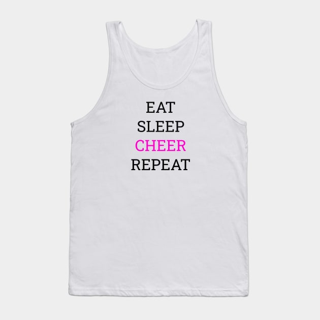 Eat sleep cheer repeart Tee shirt Tank Top by SunArt-shop